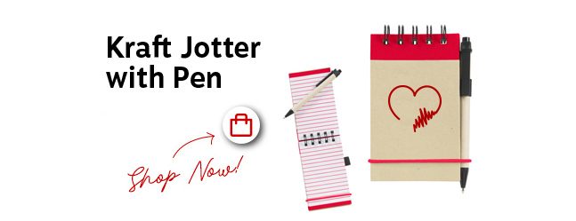 Kraft Jotter with Pen